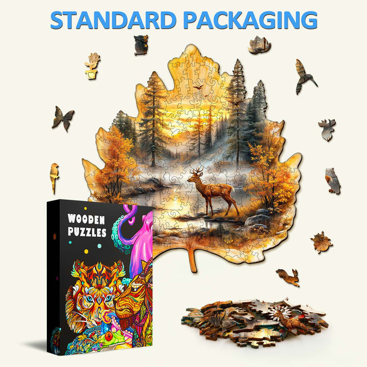 Golden Hoofprint Holz-Puzzle