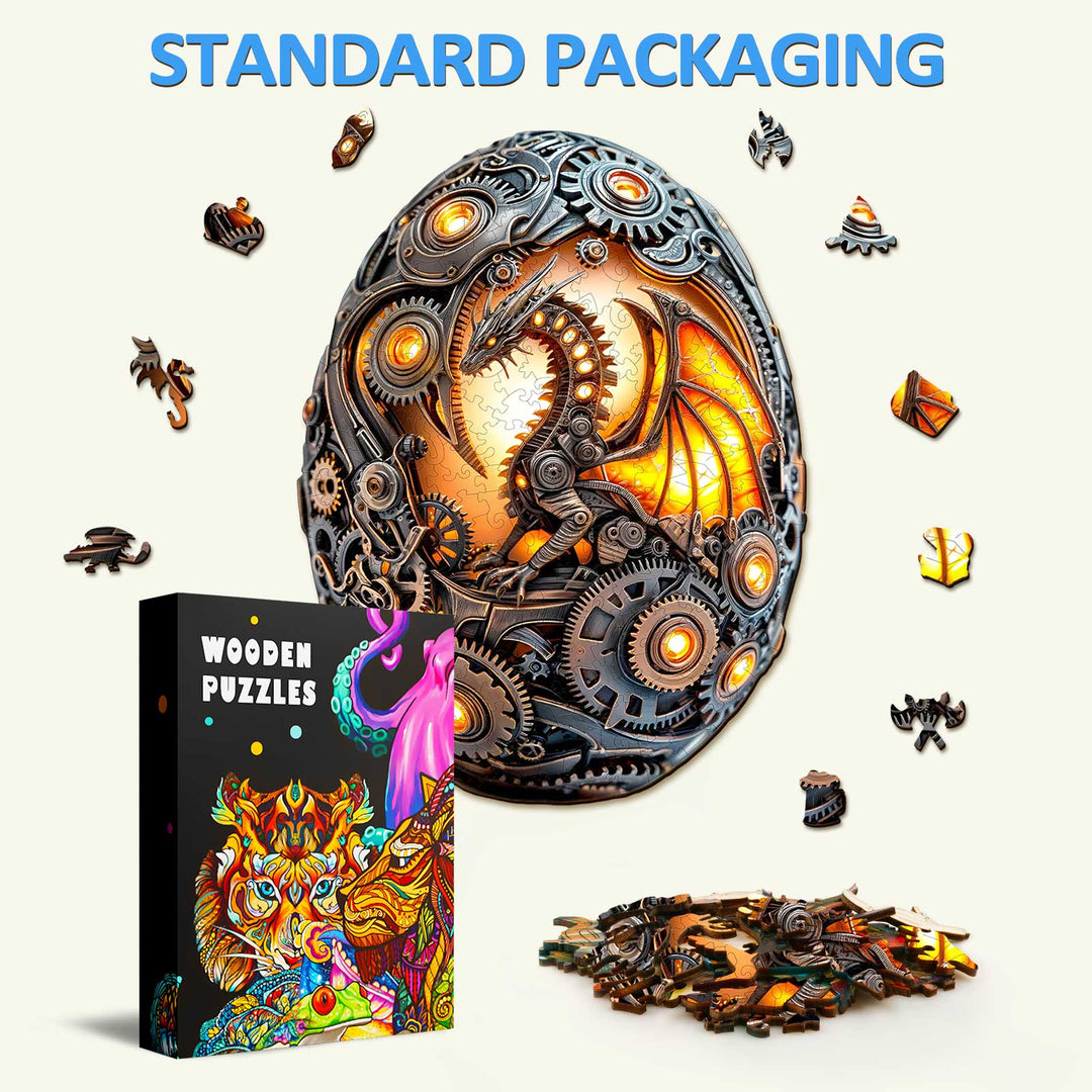 Mechanical Dragon Egg Wooden Jigsaw Puzzle