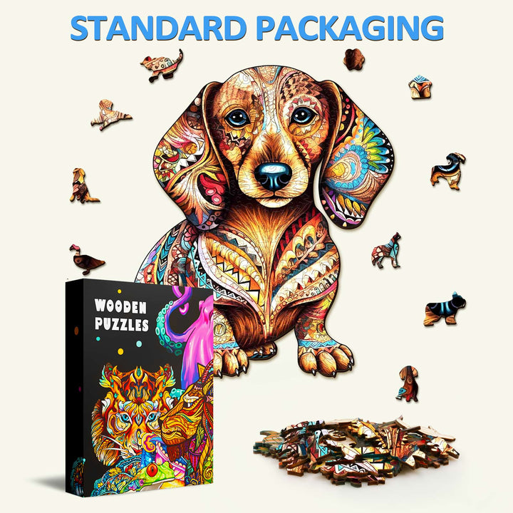 Dachshund 3 Holzpuzzle