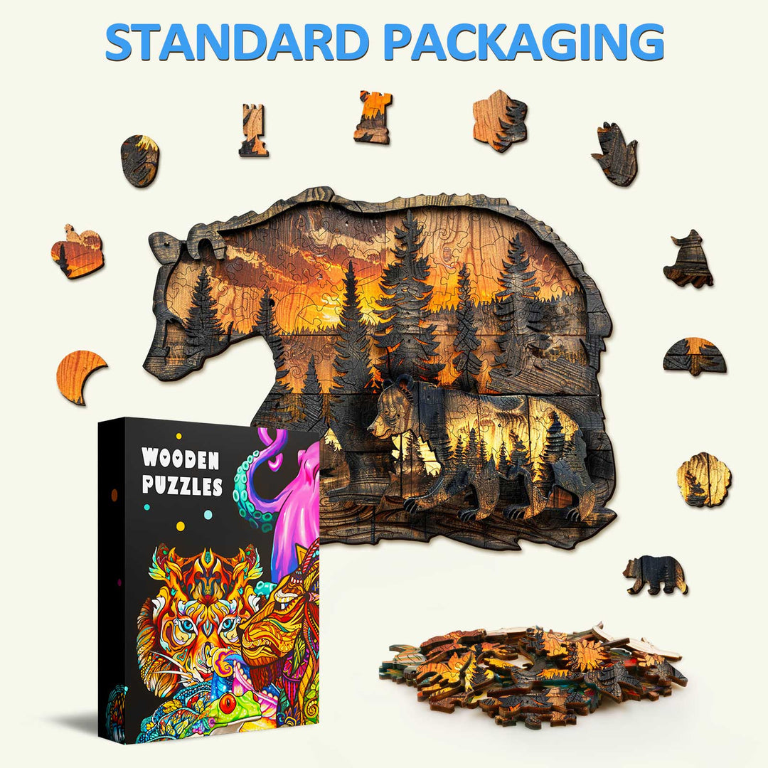 Woodcarving Bear Wooden Jigsaw Puzzle