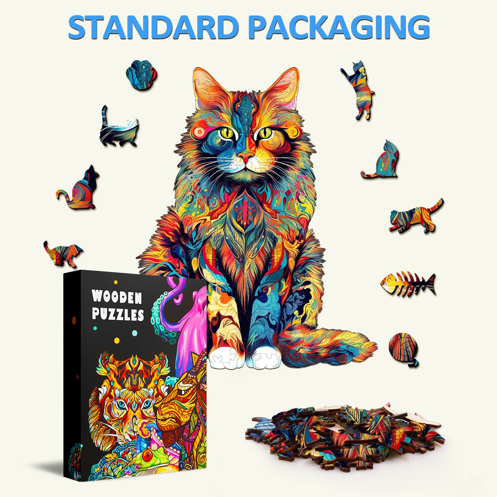 Maine Coon Holzpuzzle