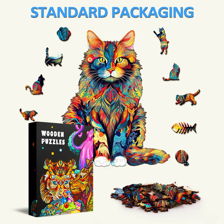 Maine Coon Wooden Jigsaw Puzzle