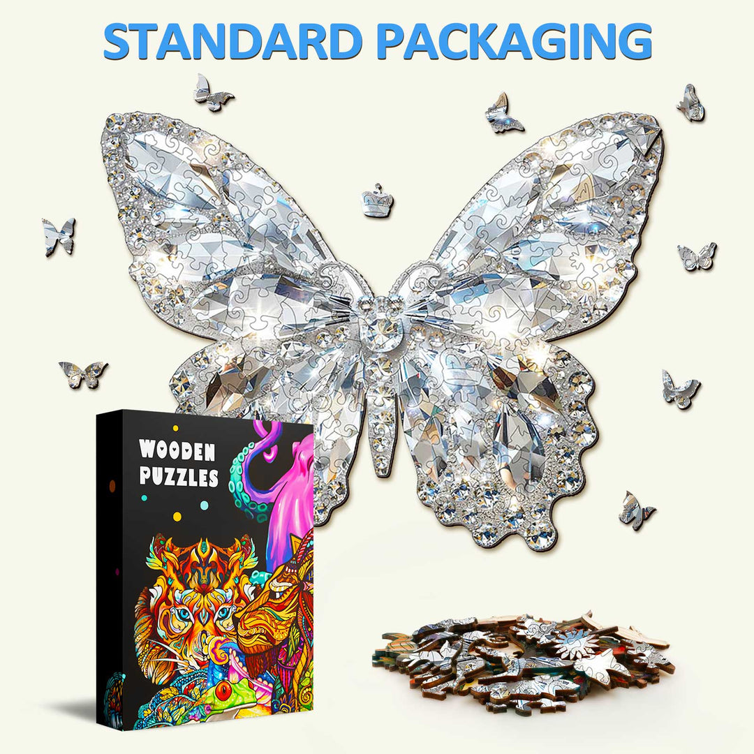 Diamond Butterfly Wooden Jigsaw Puzzle