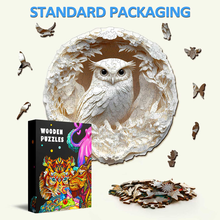 3D Papier geschnitzte Eule Holz Puzzle