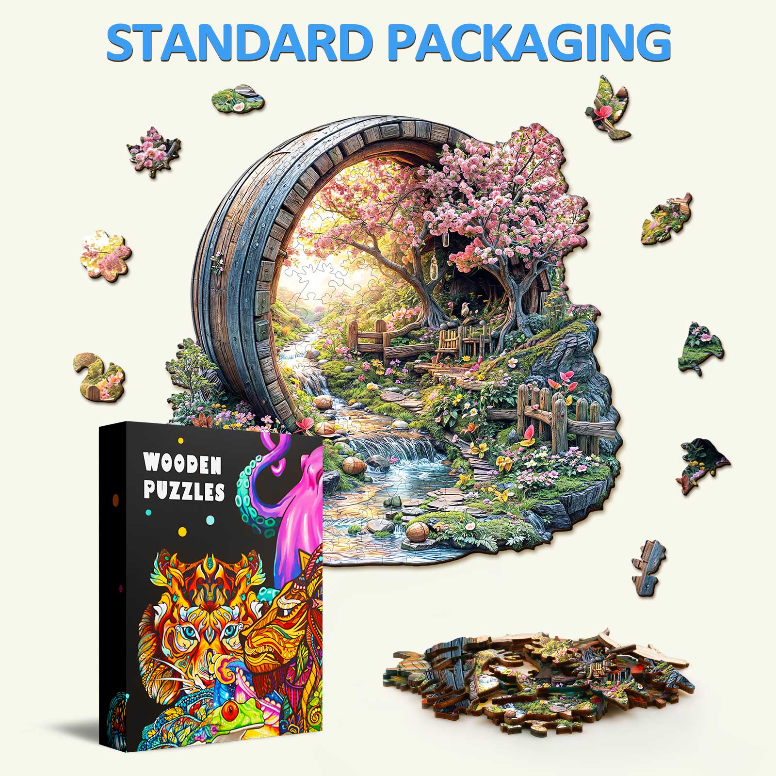 Barrel of Spring Wooden Jigsaw Puzzle