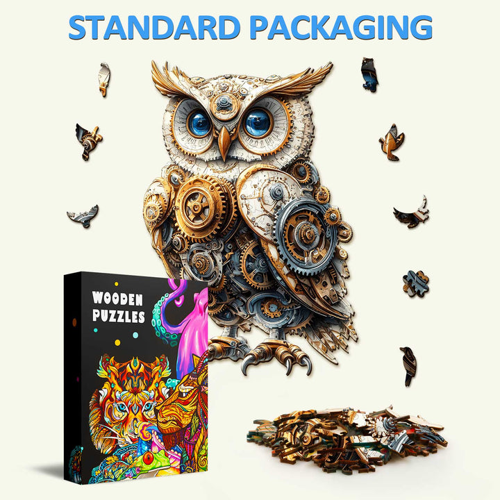 Mechanical Owl Wooden Jigsaw Puzzle