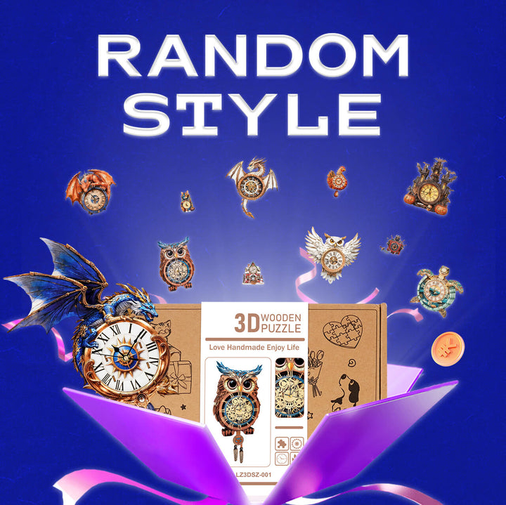 Random Different Styles of Wooden Clock