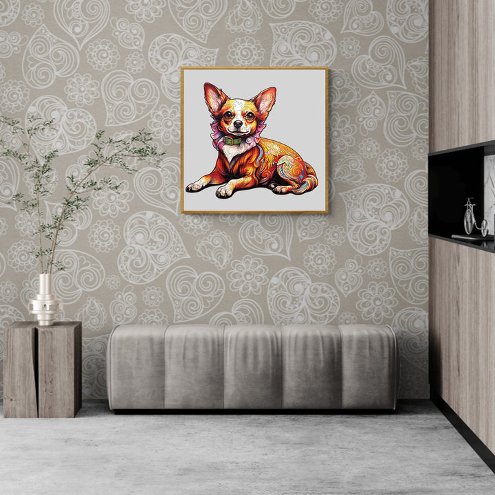 Charming Chihuahua Wooden Jigsaw Puzzle-Woodbests