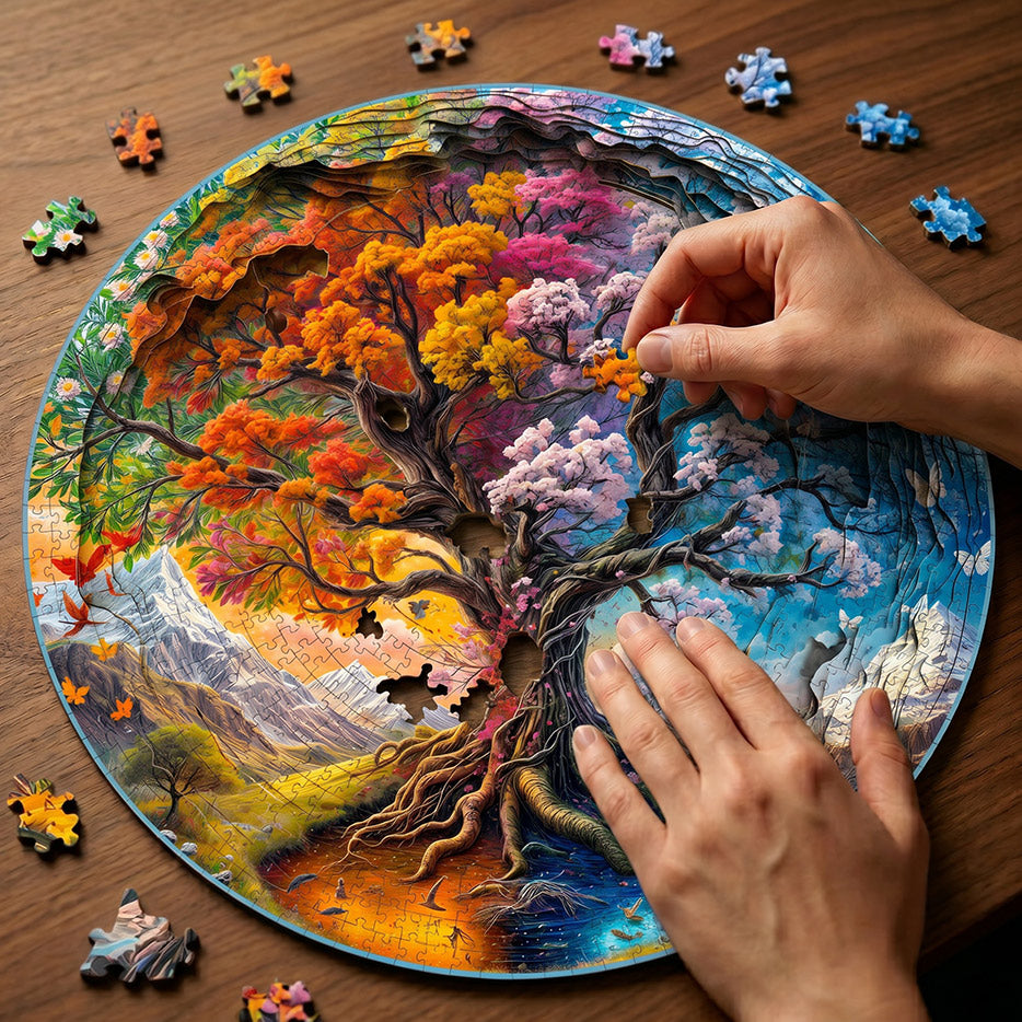 Seasonal Tree of Life-1 1000 Piece Puzzle