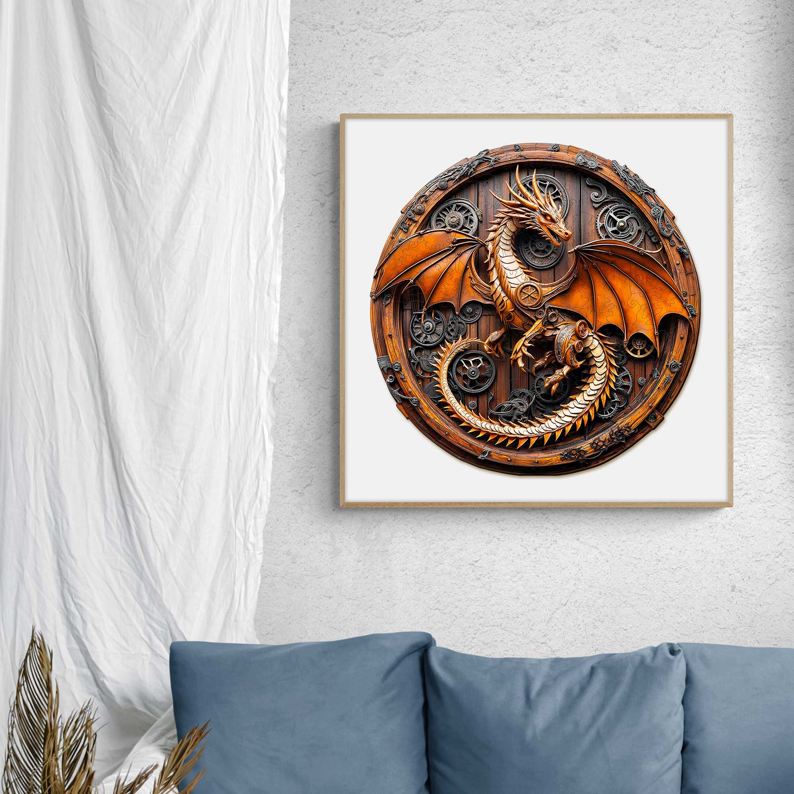 Puzzle en bois 3D Dragon Mécanique-1