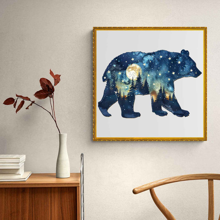 Astral Bear Wooden Jigsaw Puzzle - Woodbests