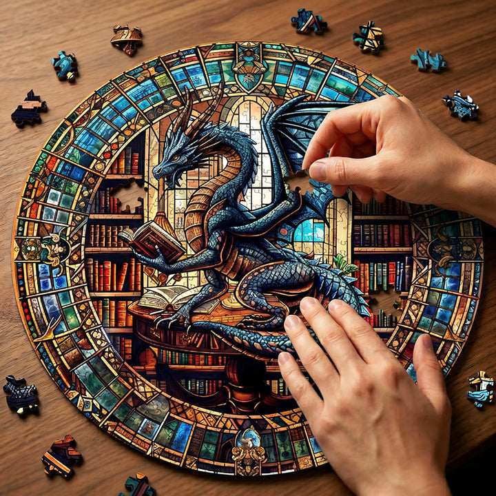 The Dragon's Library 1000 Piece Puzzle
