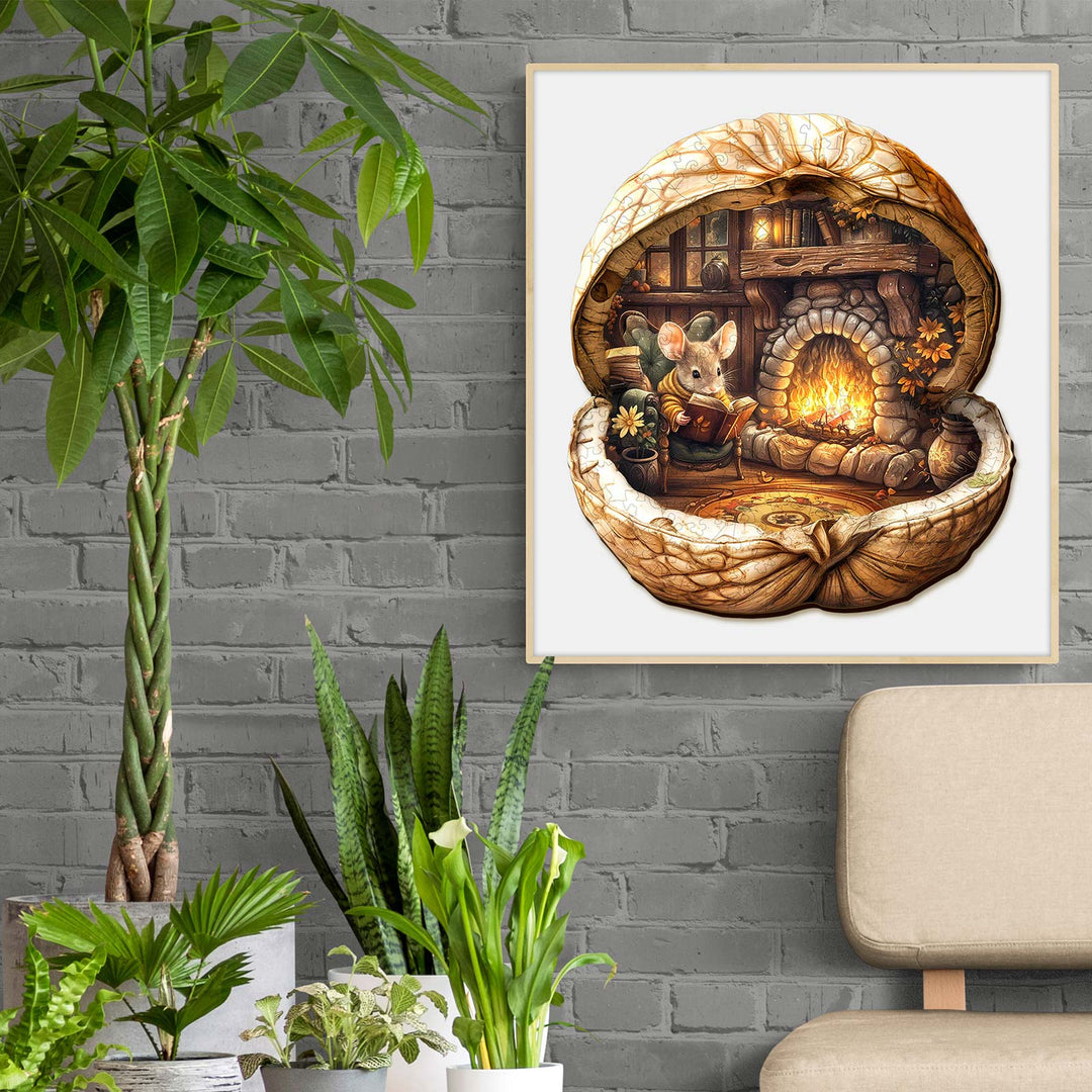 Mouse's Walnut House Wooden Jigsaw Puzzle