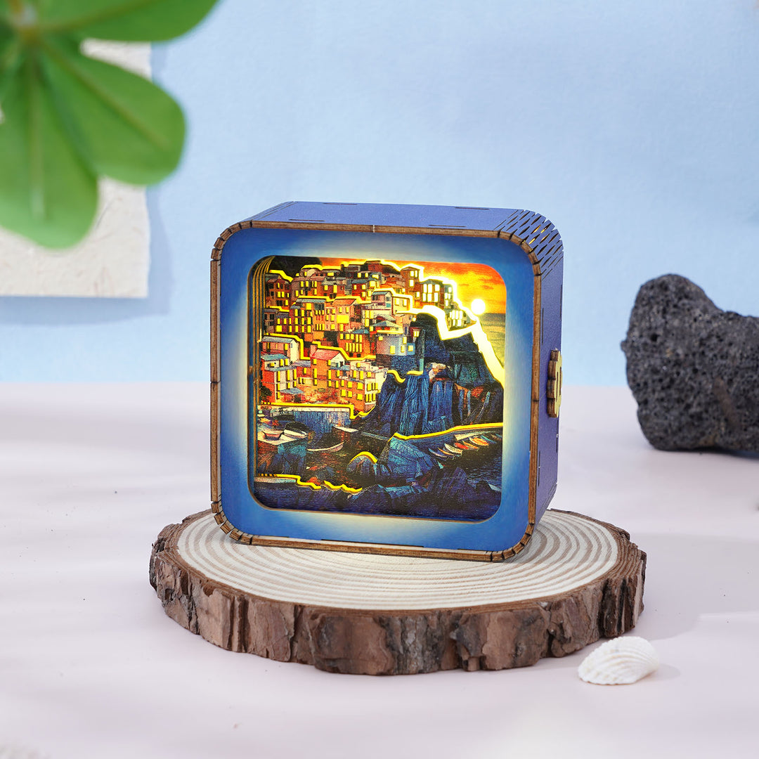 Golden Coast Village Kit - 3D Wooden Puzzle Night Light