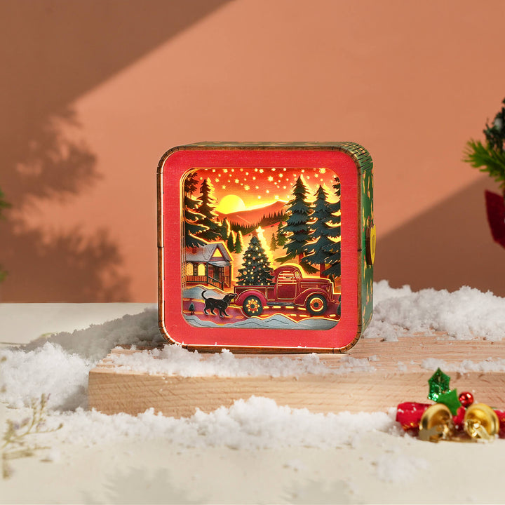 Christmas Truck Kit- 3D Wooden Puzzle Night Light