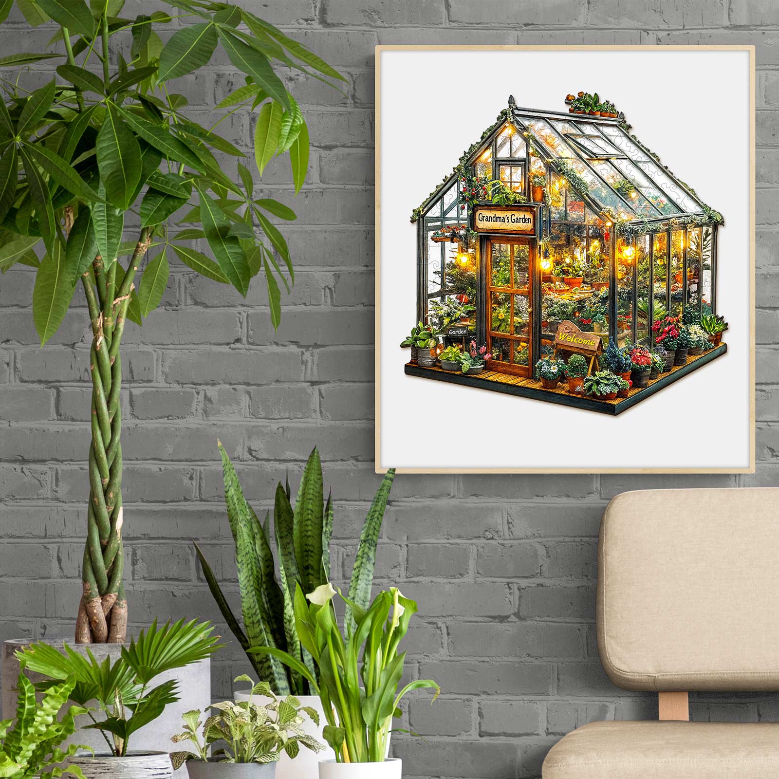 Grandma's Garden Wooden Jigsaw Puzzle