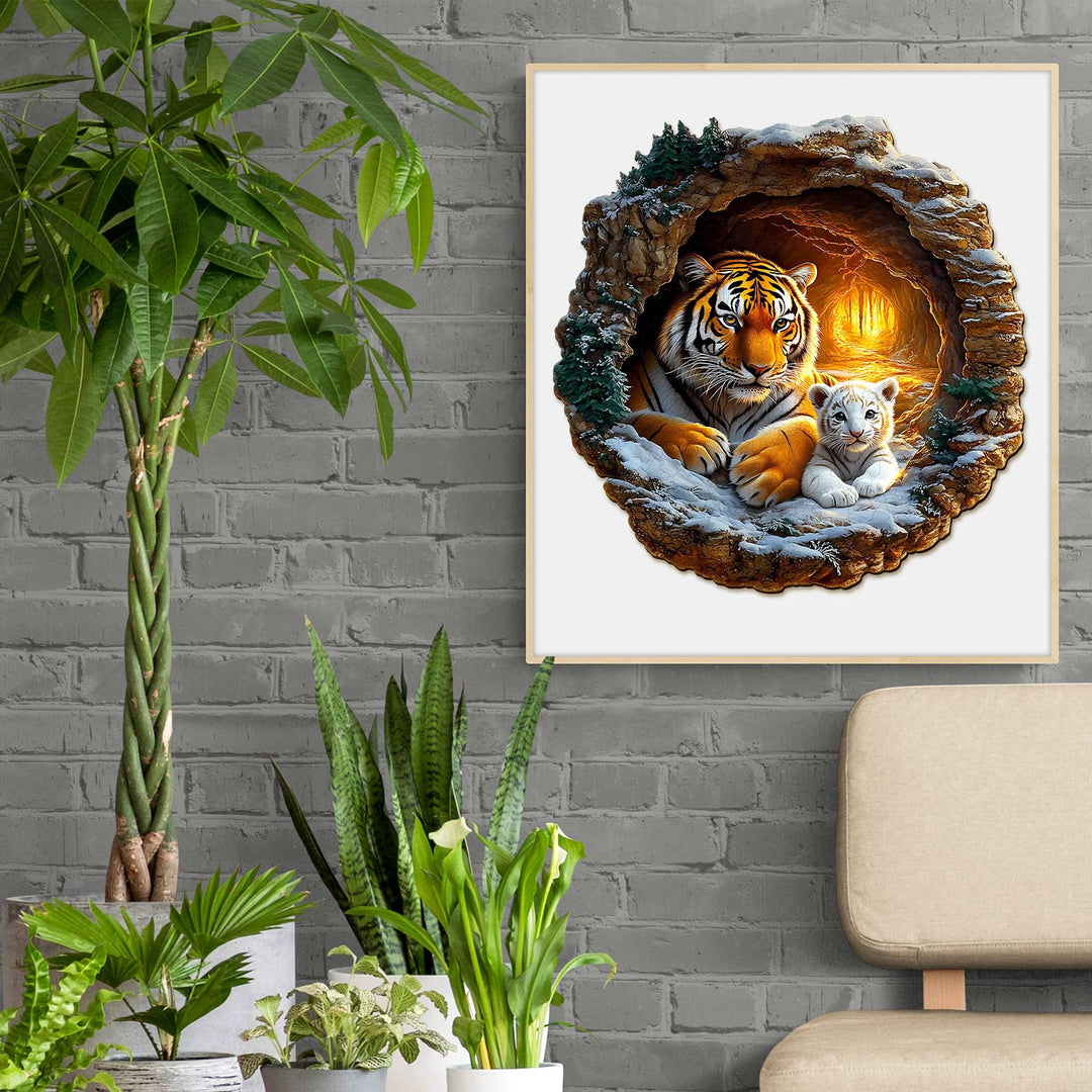 Tiger Family-2 Wooden Jigsaw Puzzle