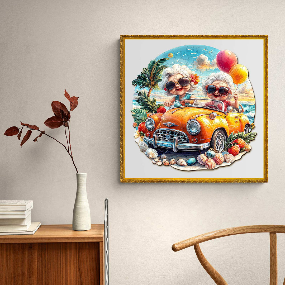 Jigsaw Puzzle en Bois Joyeuse Grand-mère