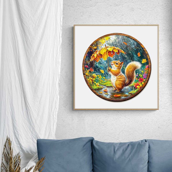 Eichhörnchen-Träume Holz-Puzzle