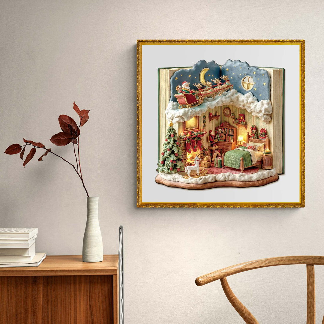 Christmas Eve in the Book Wooden Jigsaw Puzzle