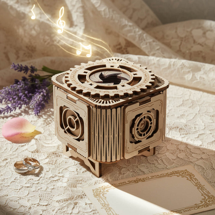 Light Birch – 3D Music Ring Box