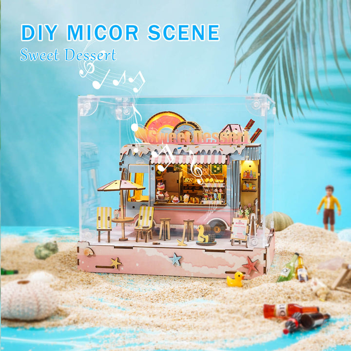 Dessert Cart – DIY Miniature House, 3D Wooden Puzzle