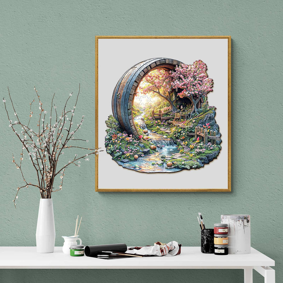 Barrel of Spring Wooden Jigsaw Puzzle