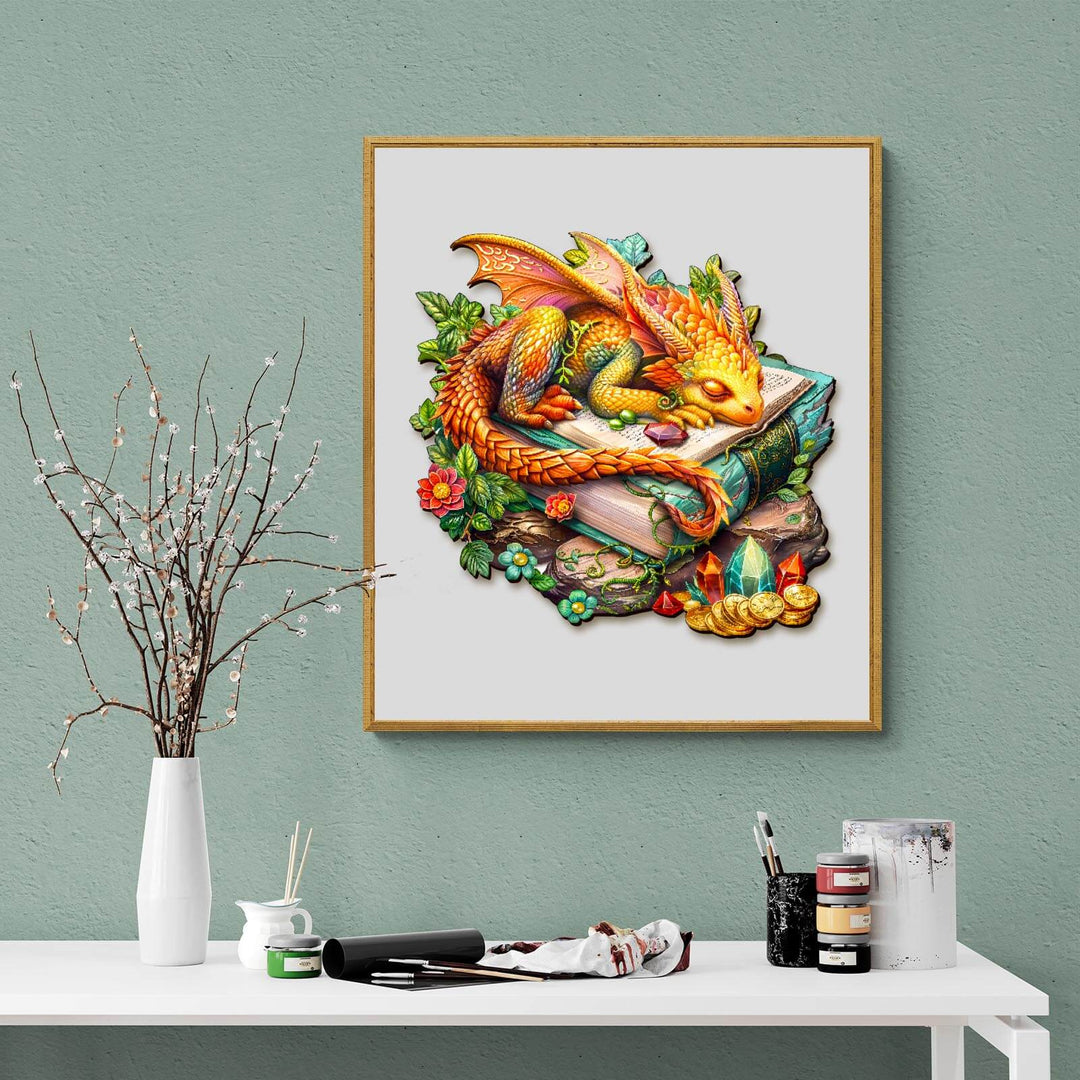 Sleeping Dragon Wooden Jigsaw Puzzle