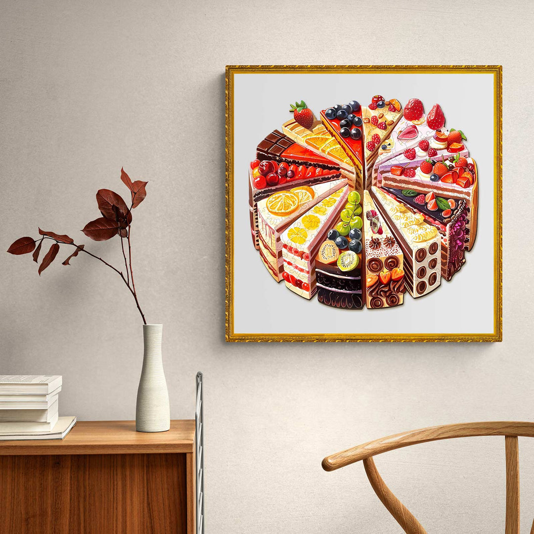Delicious Cake Wooden Jigsaw Puzzle
