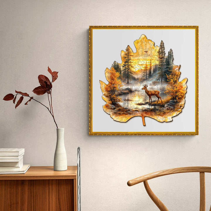 Golden Hoofprint Holz-Puzzle