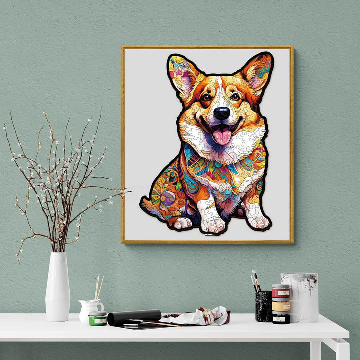 Clever Corgi 2 Wooden Jigsaw Puzzle