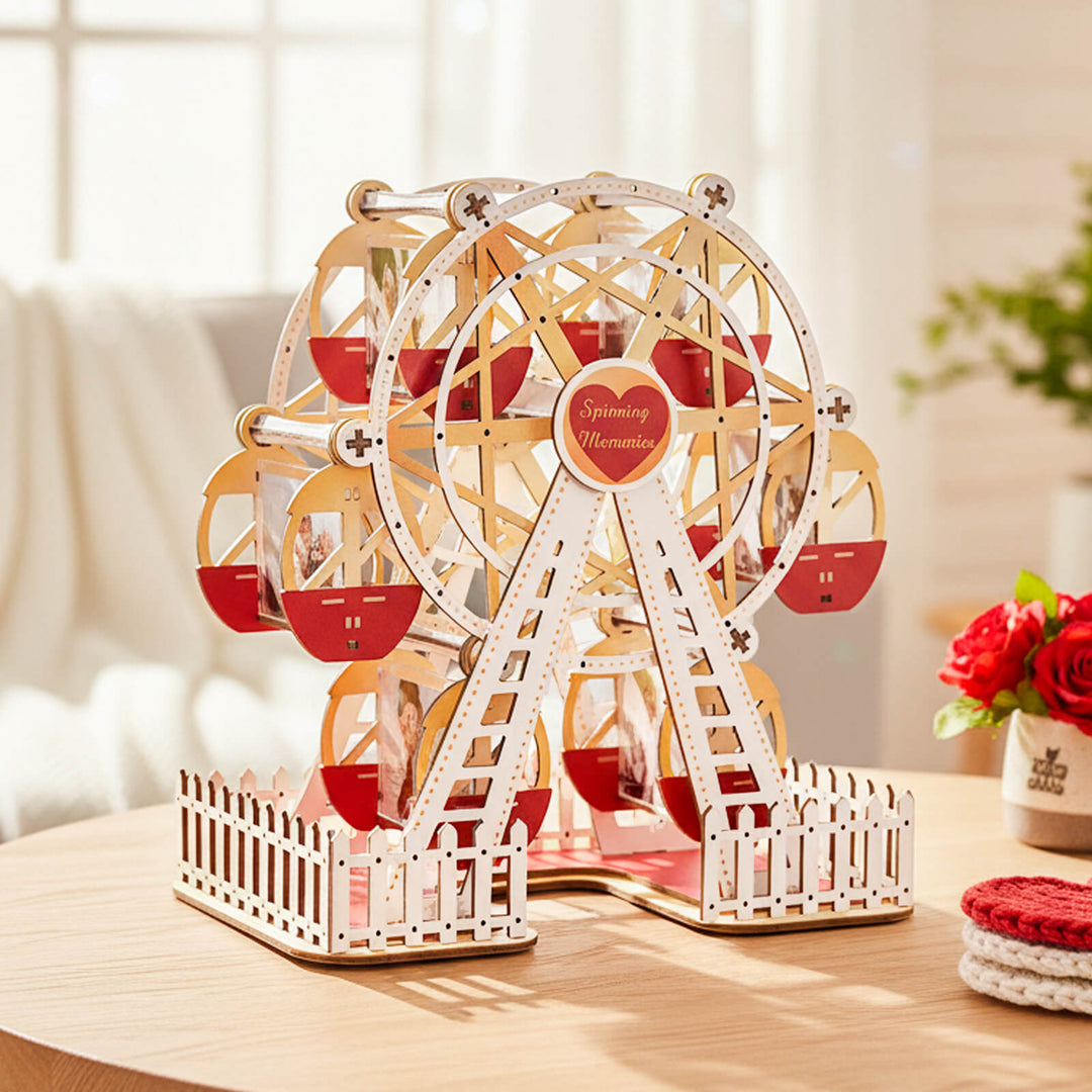 Romantic Red Gold – DIY 3D Wooden Photo Frame Ferris Wheel