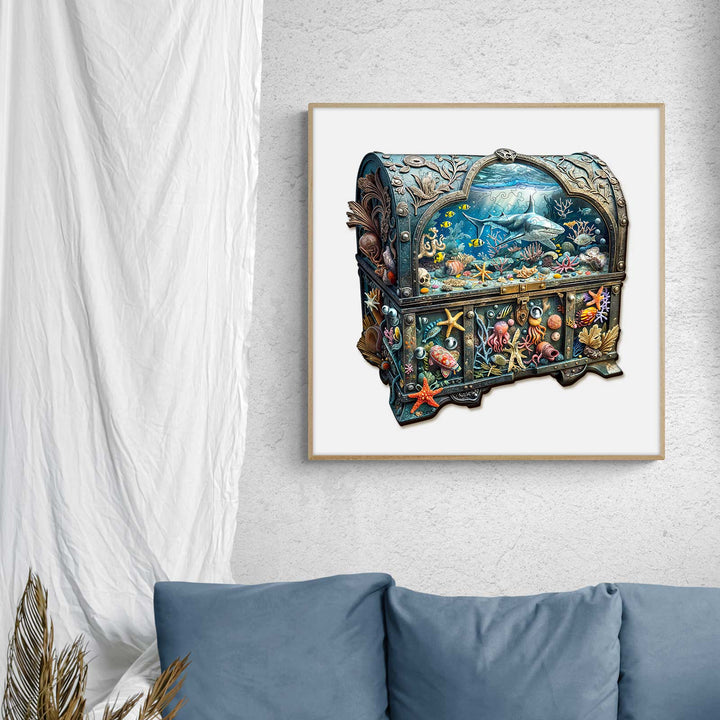 Puzzle en bois 3D Coffre au Trésor Océan-2