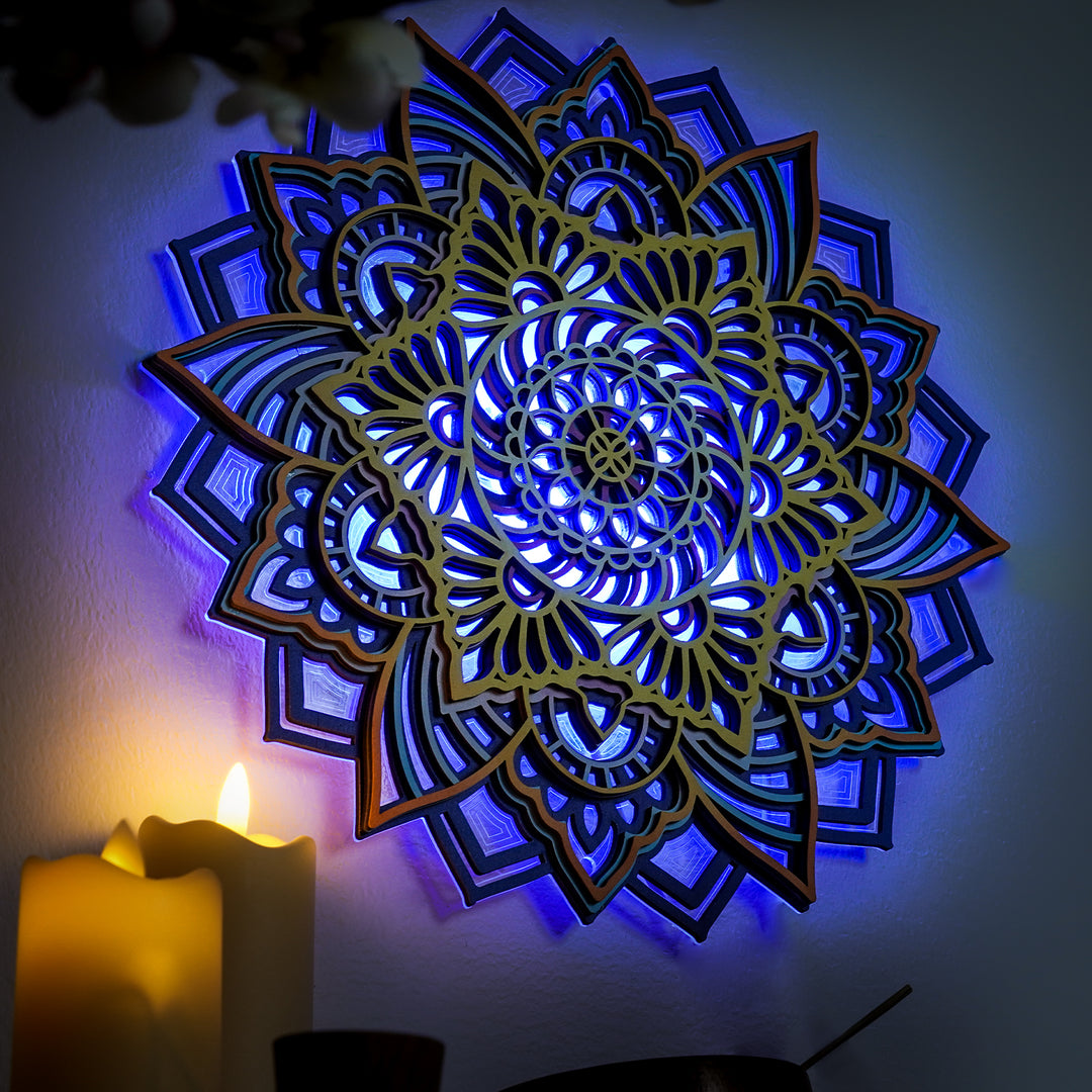 Wooden Mandala Atmosphere Light