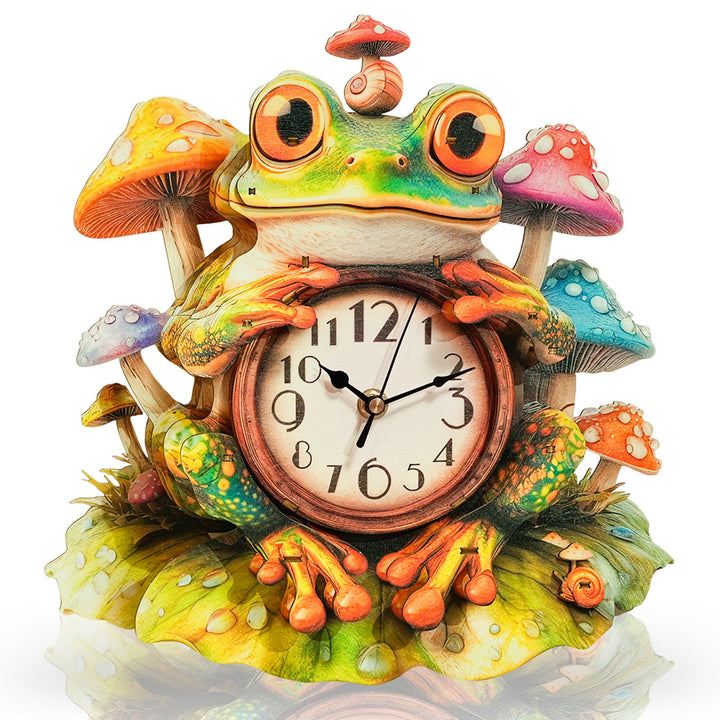 Frog– DIY Wooden Clock, 3D Puzzle Craft Kit