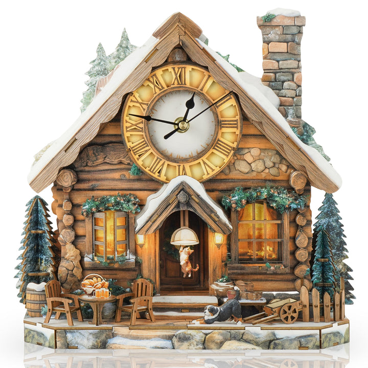 Swiss Chalet – DIY Wooden Clock, 3D Puzzle Craft Kit