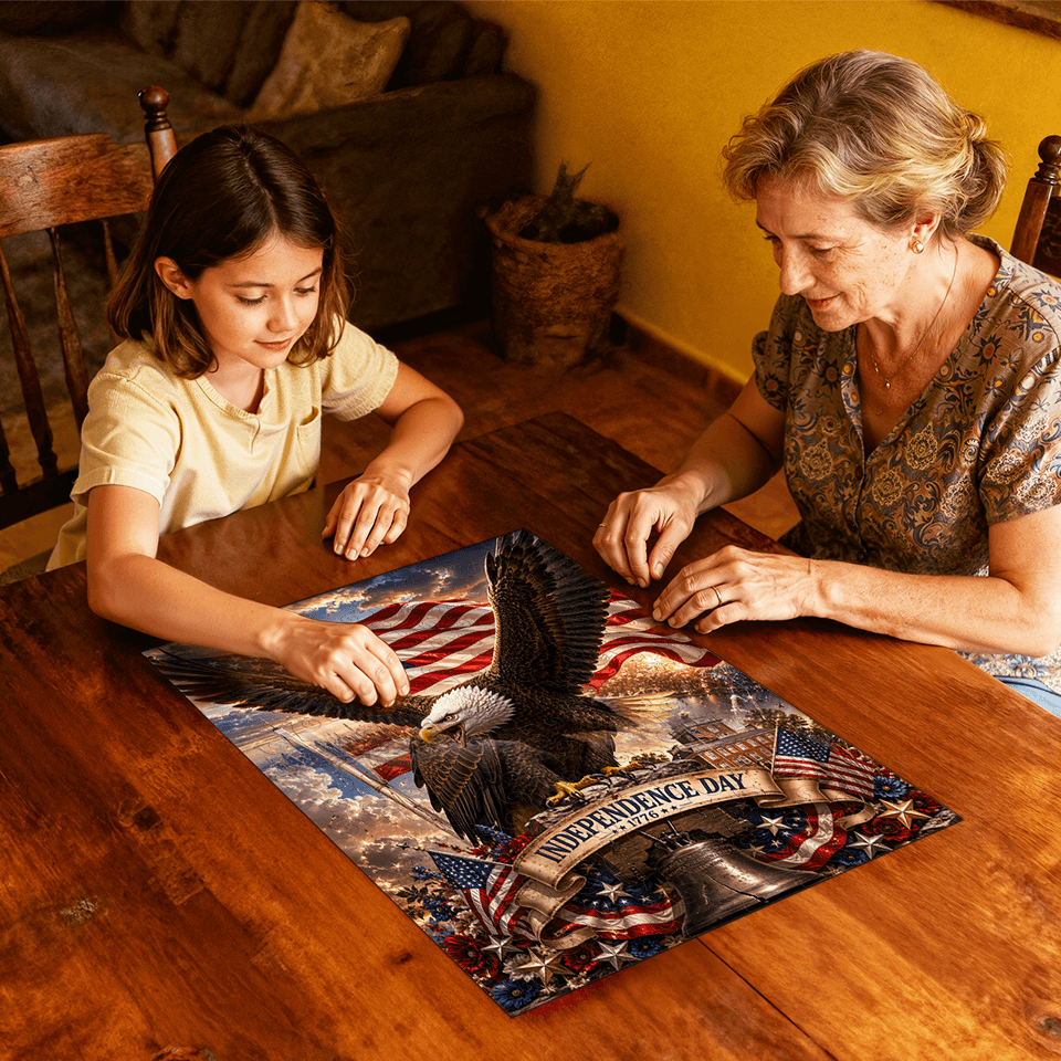 Happy Independence Day - Morphing Lenticular Puzzle