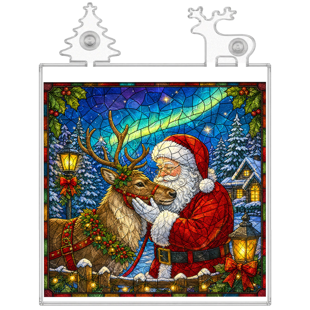 Acrylic Puzzle Night Light - Aurora Reindeer