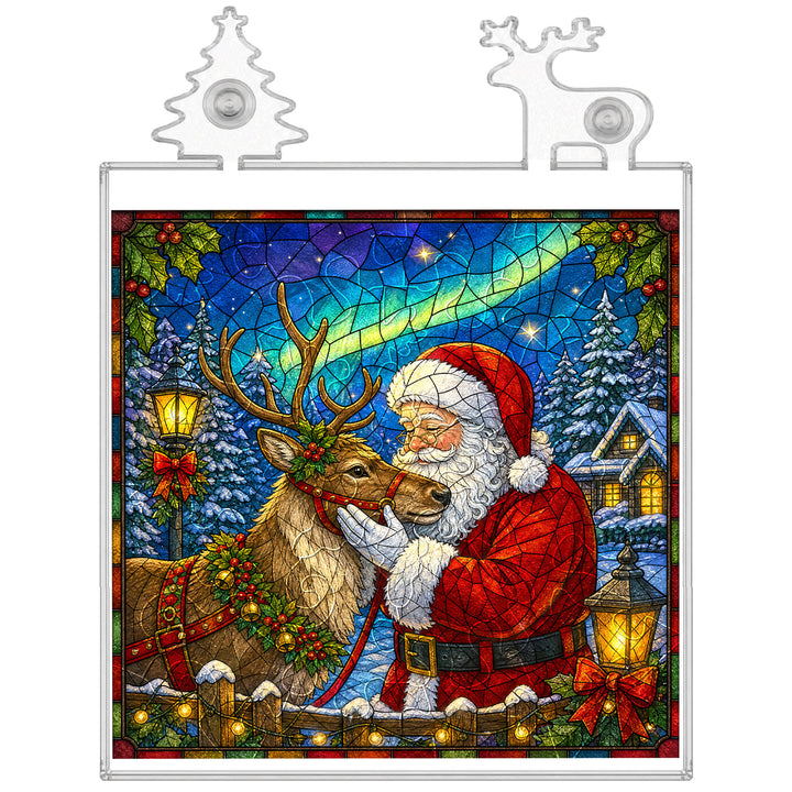 Acrylic Puzzle Night Light - Aurora Reindeer