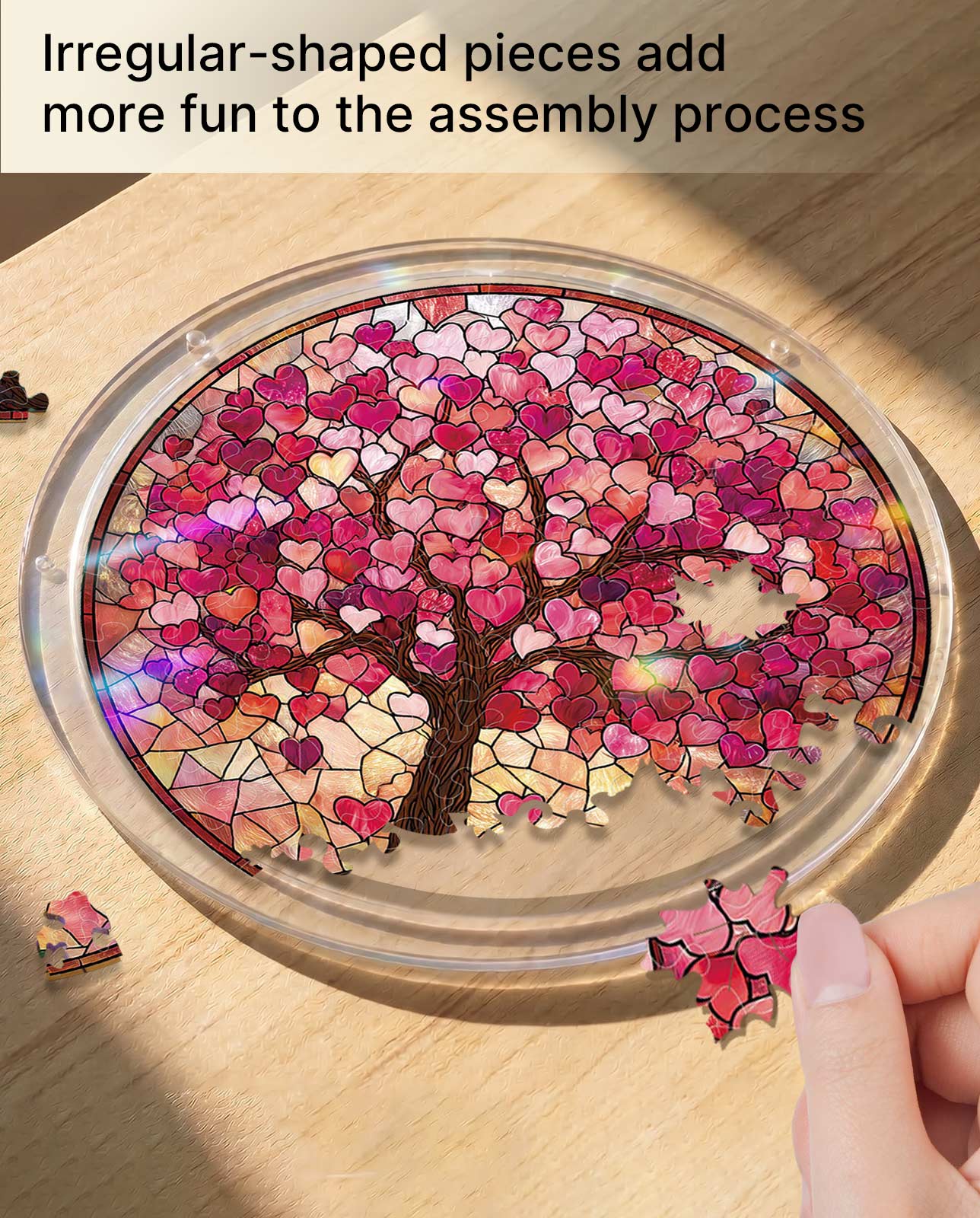 Attrape-soleil puzzle en acrylique - Branches d’amour