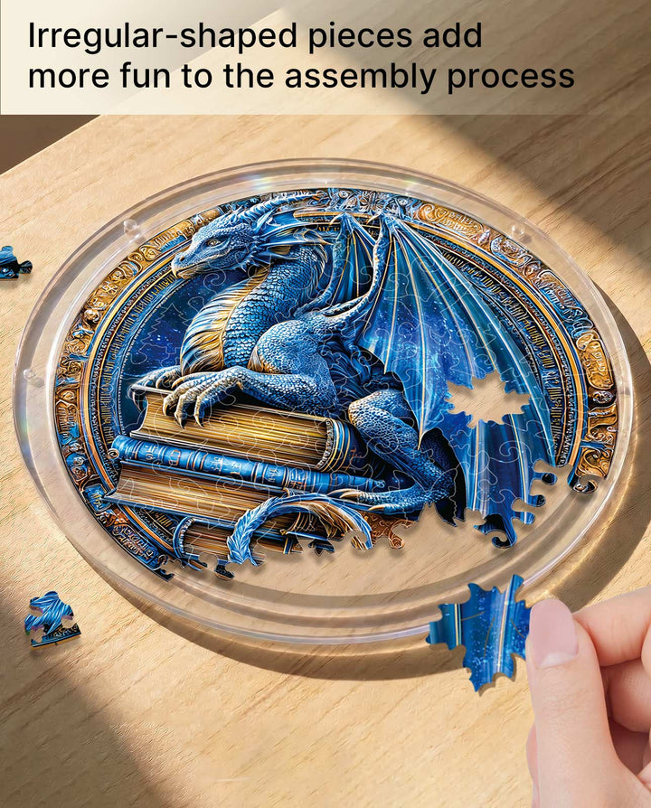 Puzzle en acrylique Attrape-soleil - Bibliothèque du Royaume des Dragons