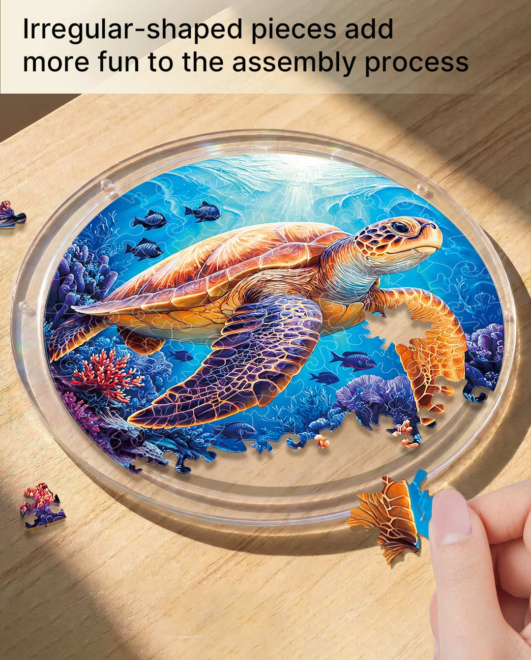 Acryl-Puzzle-Sonnenfänger – Sternenmeer-Schildkröte