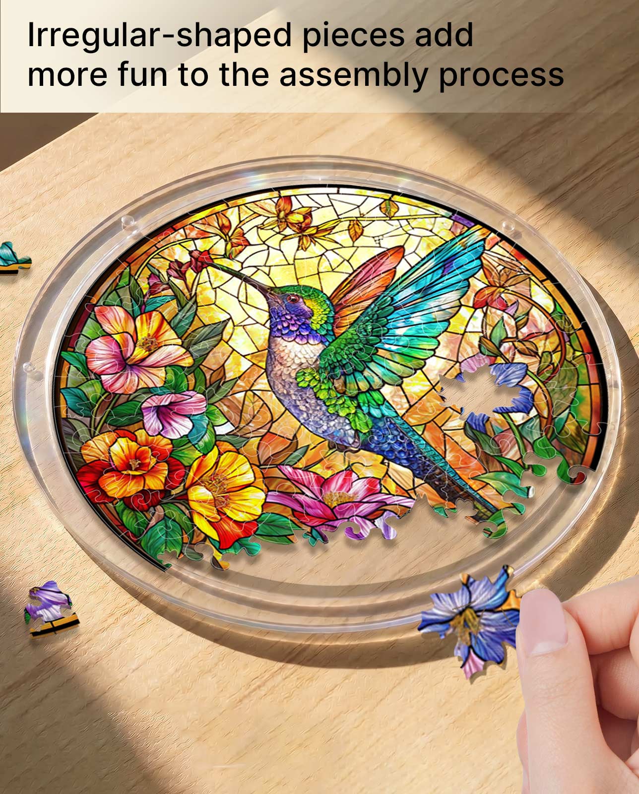 Attrape-soleil puzzle en acrylique - Oasis de nectar botanique