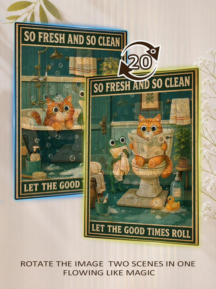 Clean Time - Morphing Lenticular Puzzle