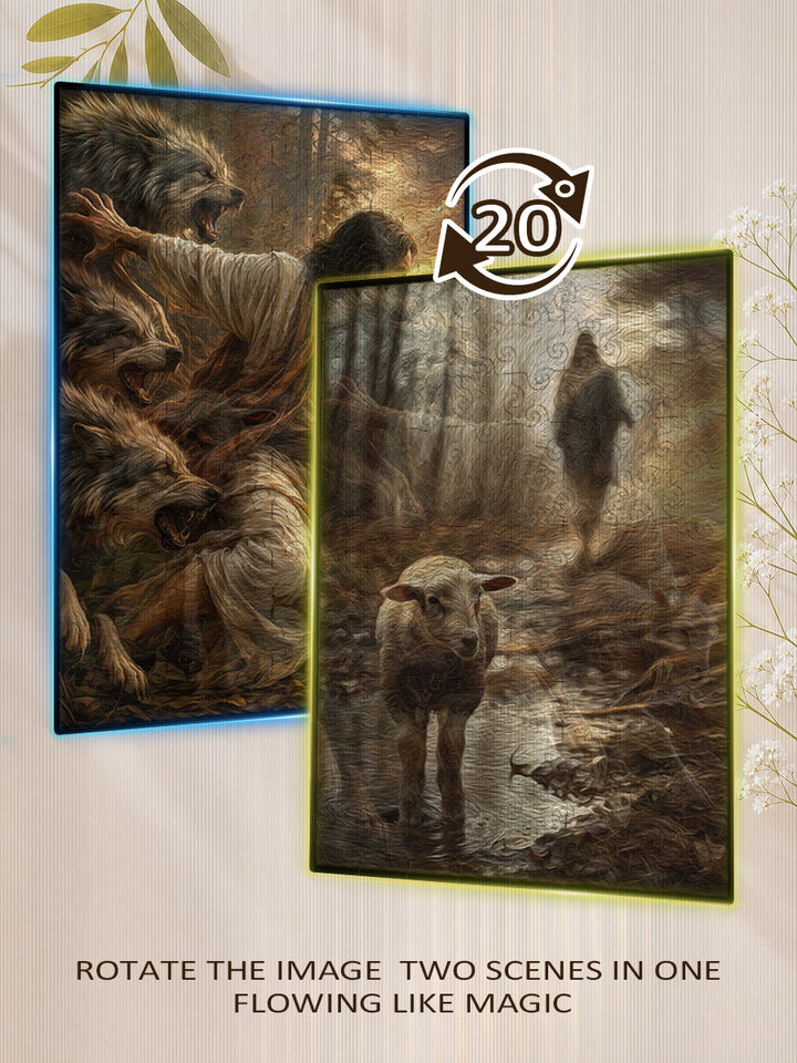 Jesus' sheep - Morphing Lenticular Puzzle