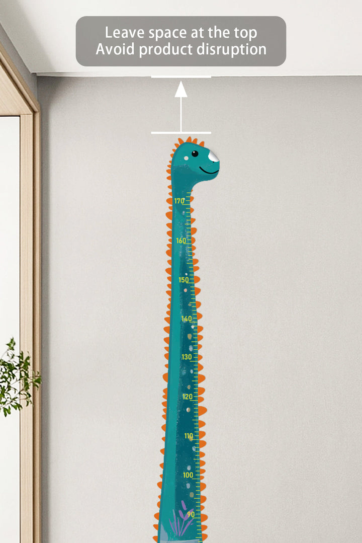 Autocollant mural toise dinosaure amical