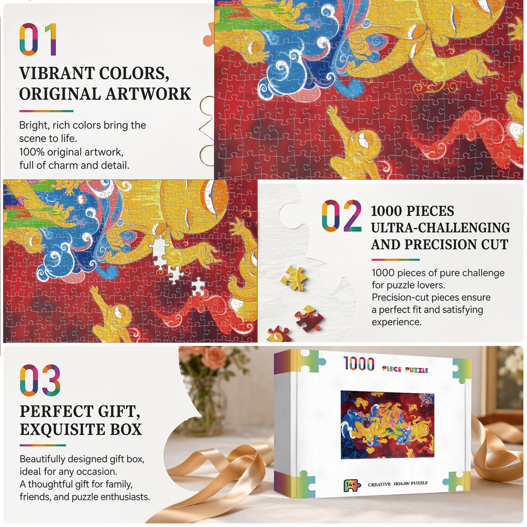 Puzzle pop art de 1000 pièces « Voyage Céleste » par Henry Zhang
