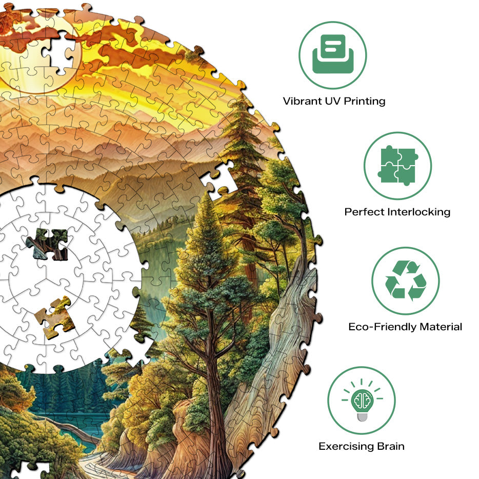 3D Cave Forest 1000 Piece Puzzle