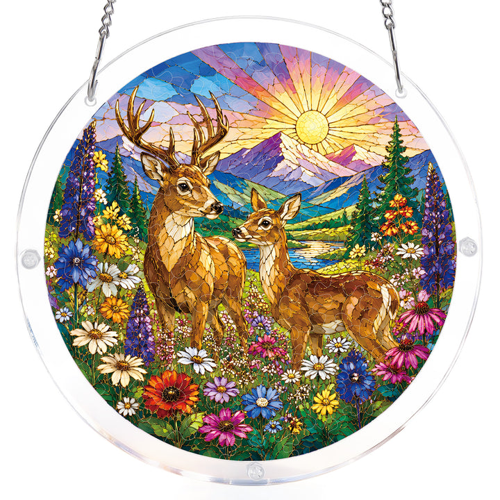 Acrylic Jigsaw Puzzle Suncatcher - Meadow Sunrise