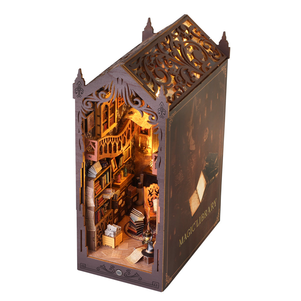 Magic House - DIY Book Nook Kit,3D Wooden Puzzle - By Woodbests